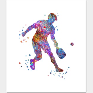 Pickleball player Posters and Art